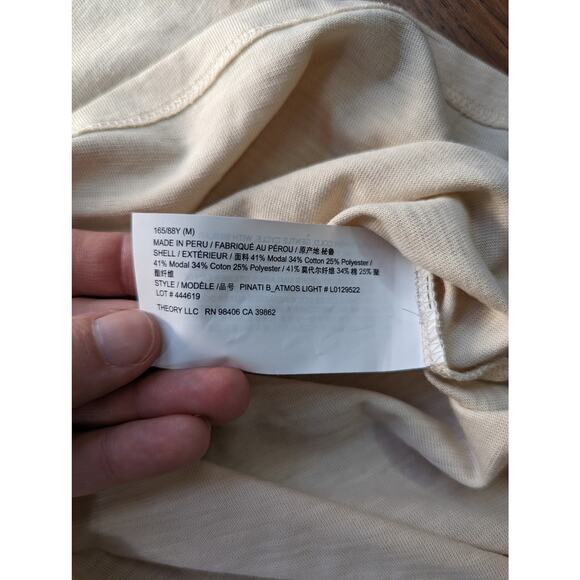 Theory Pinati B Atmos Light T-shirt Tan M - Picture 3 of 6